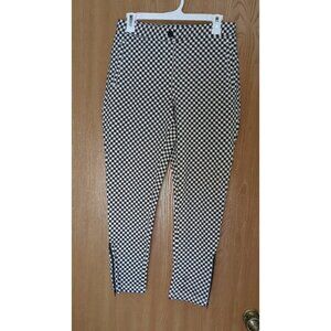 Betabrand Catstooth Skinny-Leg Dress Yoga Pants Medium Petite New